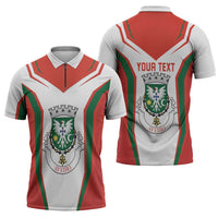 Personalized Aveiro Portugal Zipper Polo Shirt Sporty Style - Wonder Print Shop