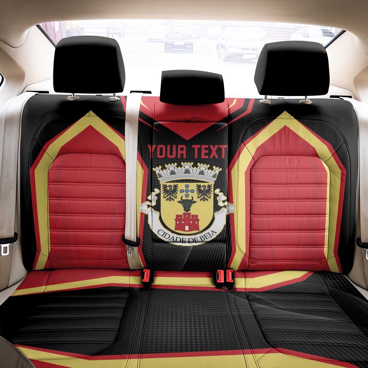 Personalized Beja Portugal Back Car Seat Cover Sporty Style - Wonder Print Shop