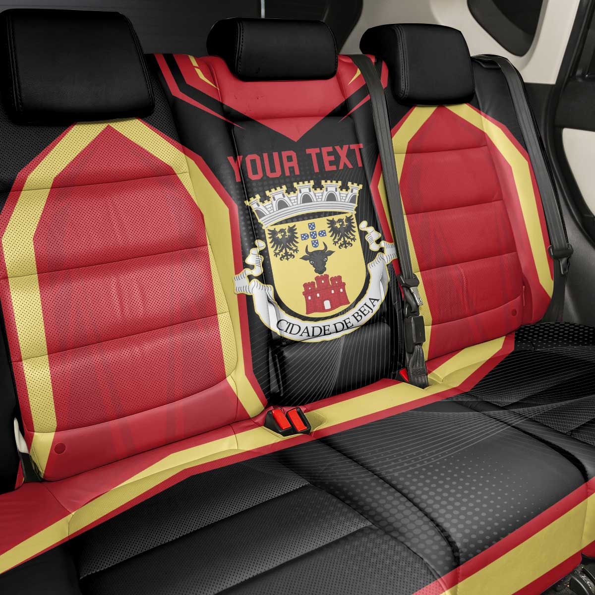 Personalized Beja Portugal Back Car Seat Cover Sporty Style - Wonder Print Shop