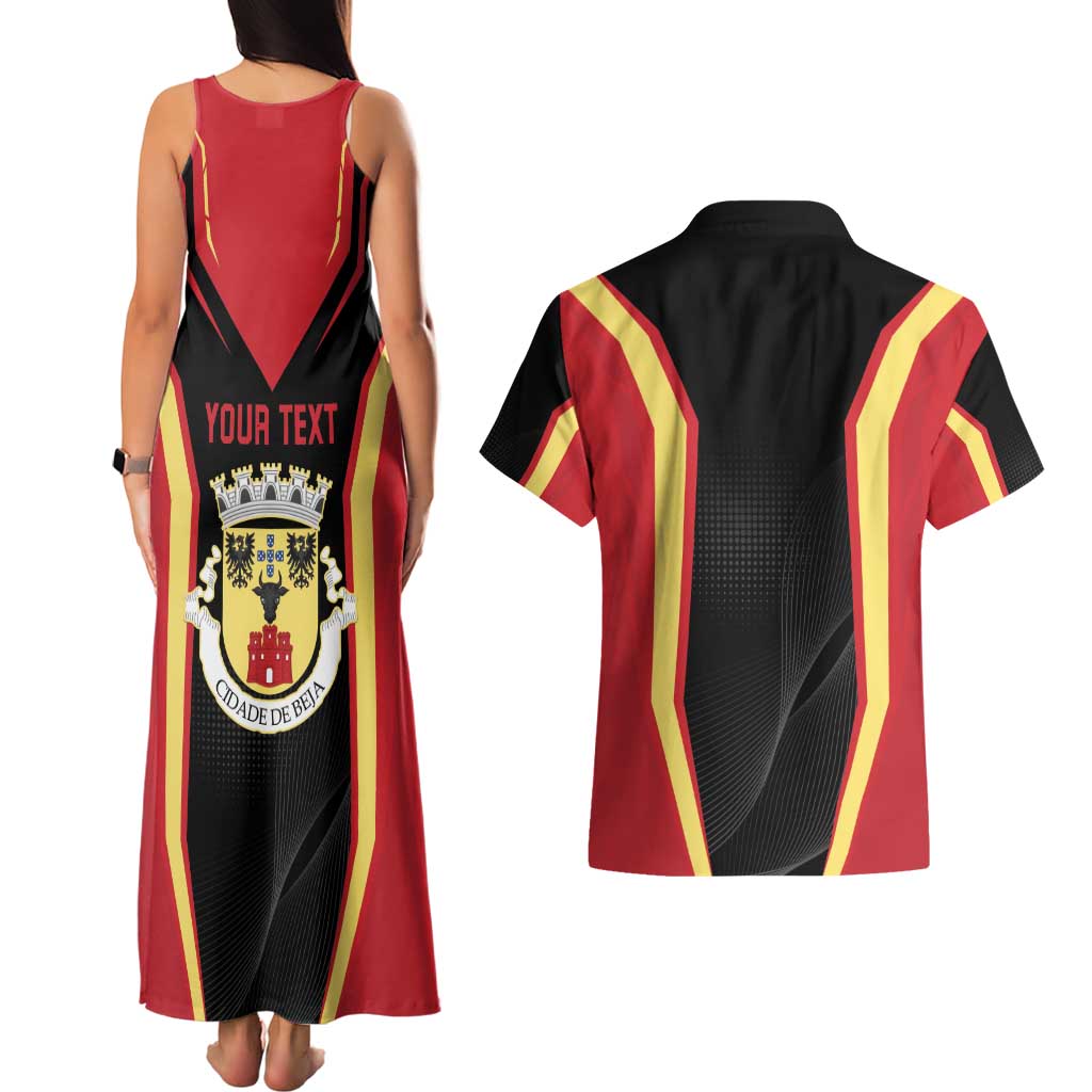 Personalized Beja Portugal Couples Matching Tank Maxi Dress and Hawaiian Shirt Sporty Style - Wonder Print Shop