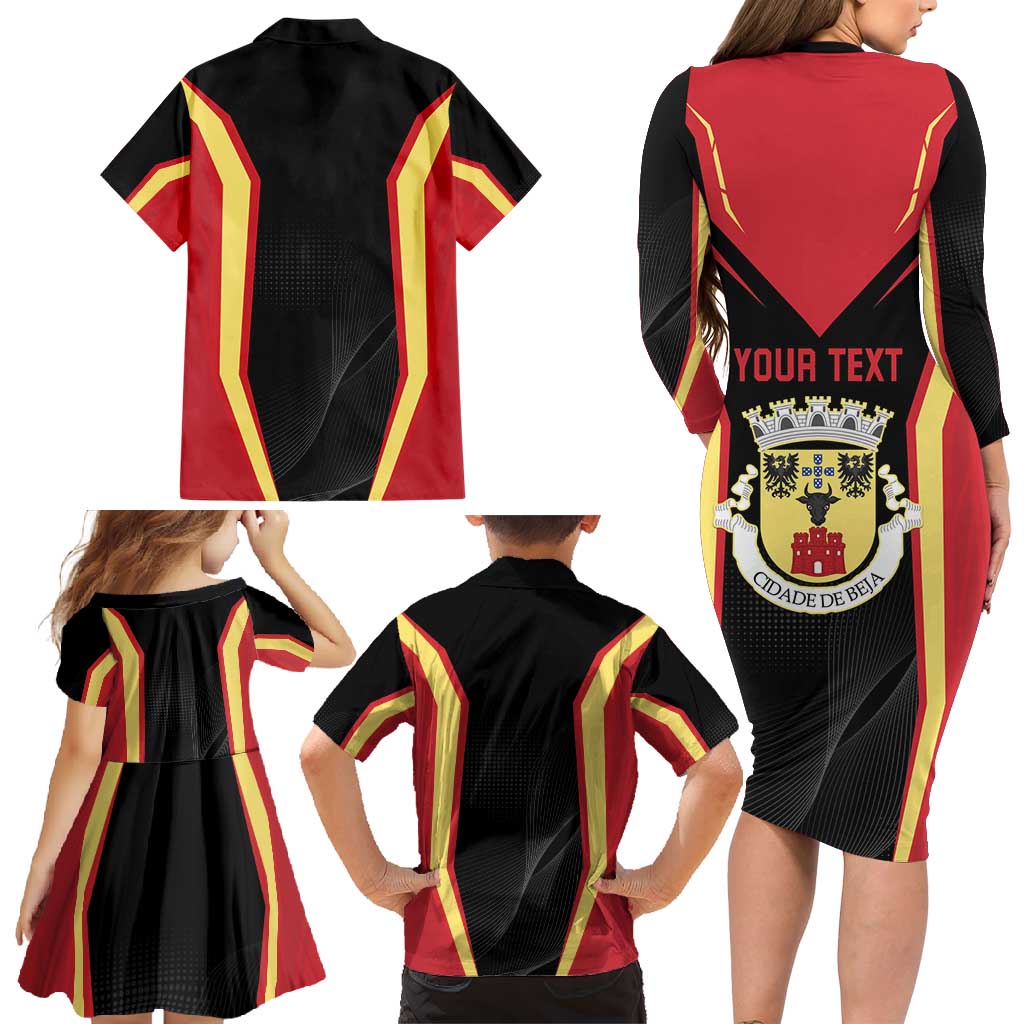 Personalized Beja Portugal Family Matching Long Sleeve Bodycon Dress and Hawaiian Shirt Sporty Style - Wonder Print Shop