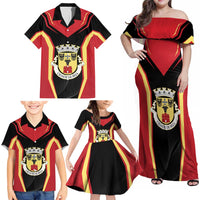 Personalized Beja Portugal Family Matching Off Shoulder Maxi Dress and Hawaiian Shirt Sporty Style - Wonder Print Shop