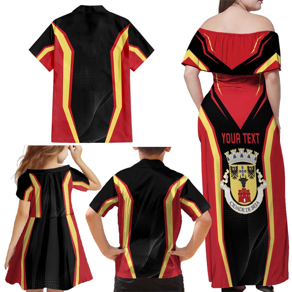 Personalized Beja Portugal Family Matching Off Shoulder Maxi Dress and Hawaiian Shirt Sporty Style - Wonder Print Shop