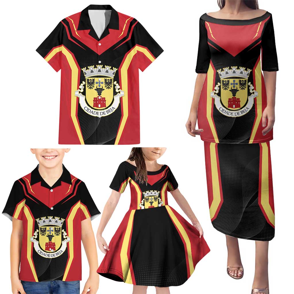 Personalized Beja Portugal Family Matching Puletasi and Hawaiian Shirt Sporty Style - Wonder Print Shop