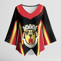 Personalized Beja Portugal Kimono Sleeve Blouse Sporty Style - Wonder Print Shop