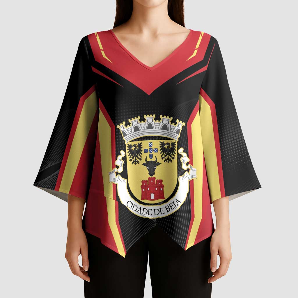 Personalized Beja Portugal Kimono Sleeve Blouse Sporty Style - Wonder Print Shop