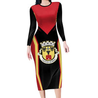 Personalized Beja Portugal Long Sleeve Bodycon Dress Sporty Style - Wonder Print Shop