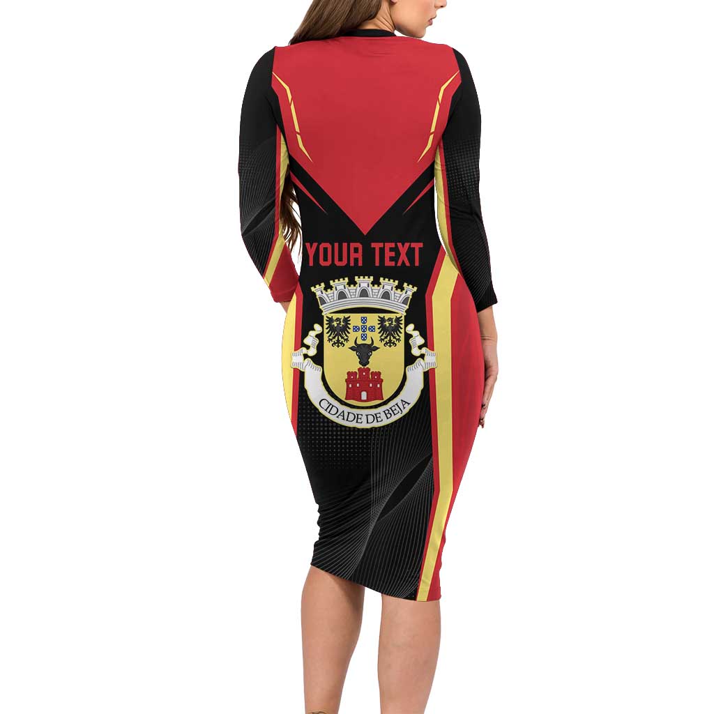 Personalized Beja Portugal Long Sleeve Bodycon Dress Sporty Style - Wonder Print Shop