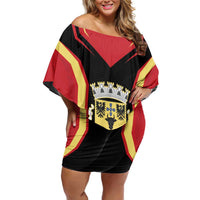 Personalized Beja Portugal Off Shoulder Short Dress Sporty Style - Wonder Print Shop