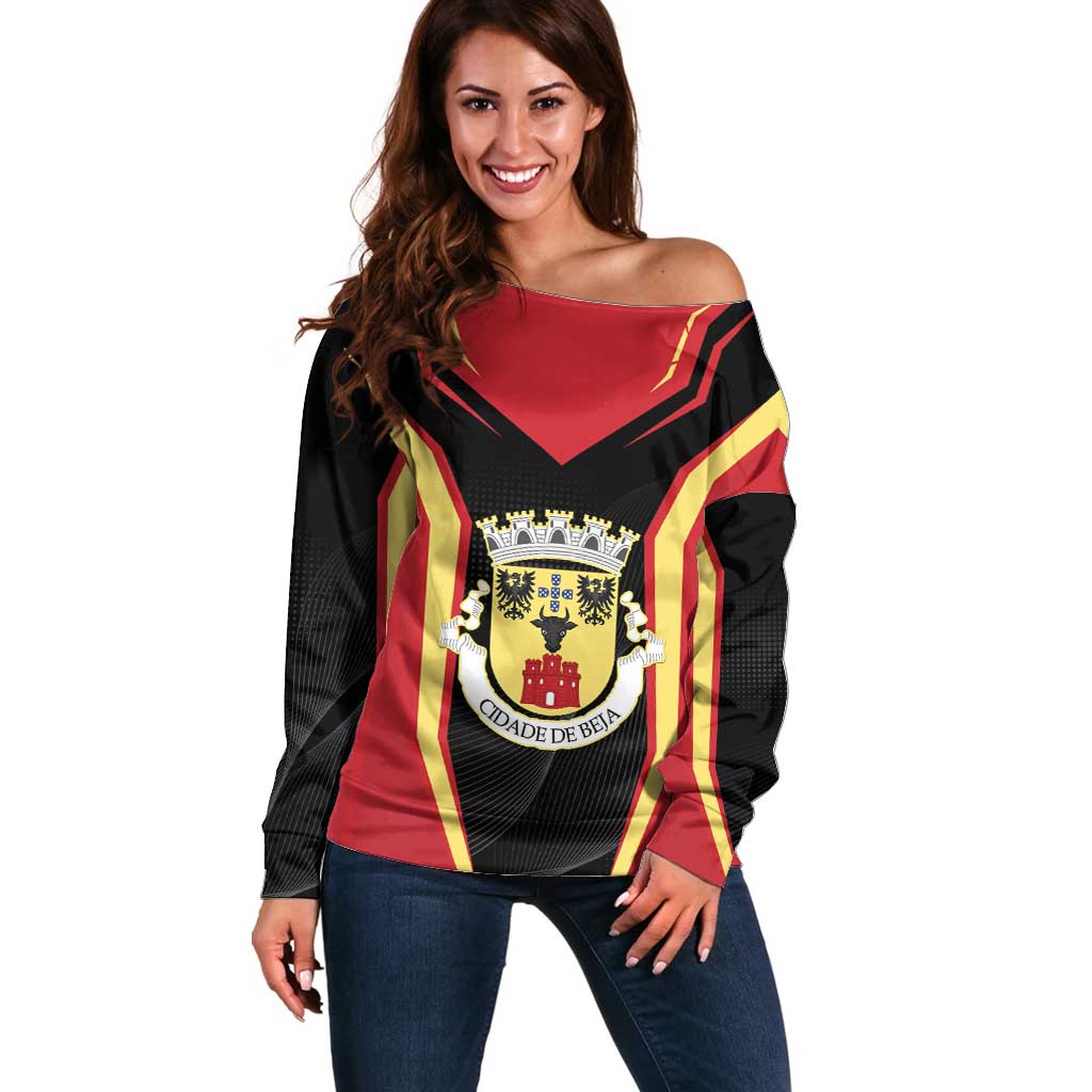 Personalized Beja Portugal Off Shoulder Sweater Sporty Style - Wonder Print Shop