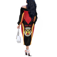 Personalized Beja Portugal Off The Shoulder Long Sleeve Dress Sporty Style - Wonder Print Shop