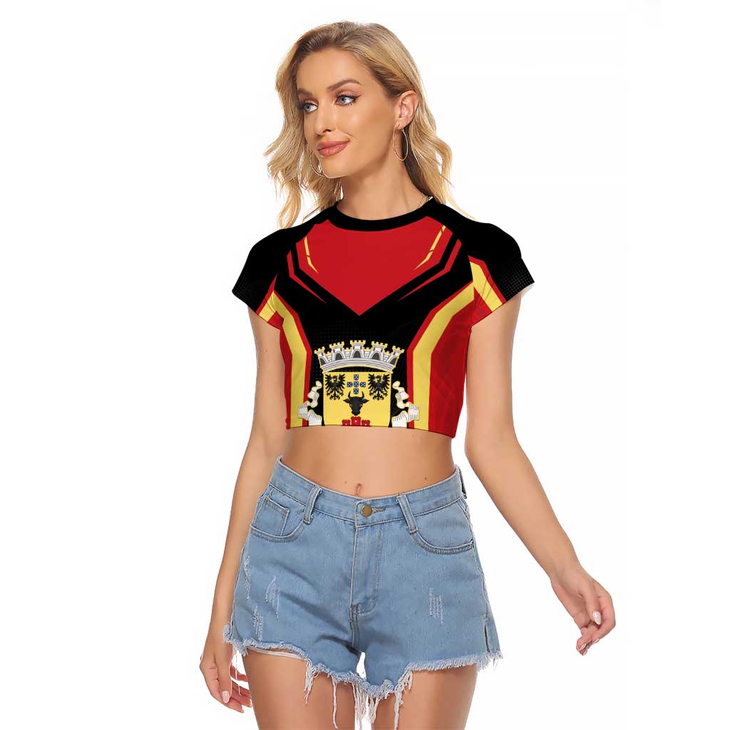 Personalized Beja Portugal Raglan Cropped T Shirt Sporty Style - Wonder Print Shop