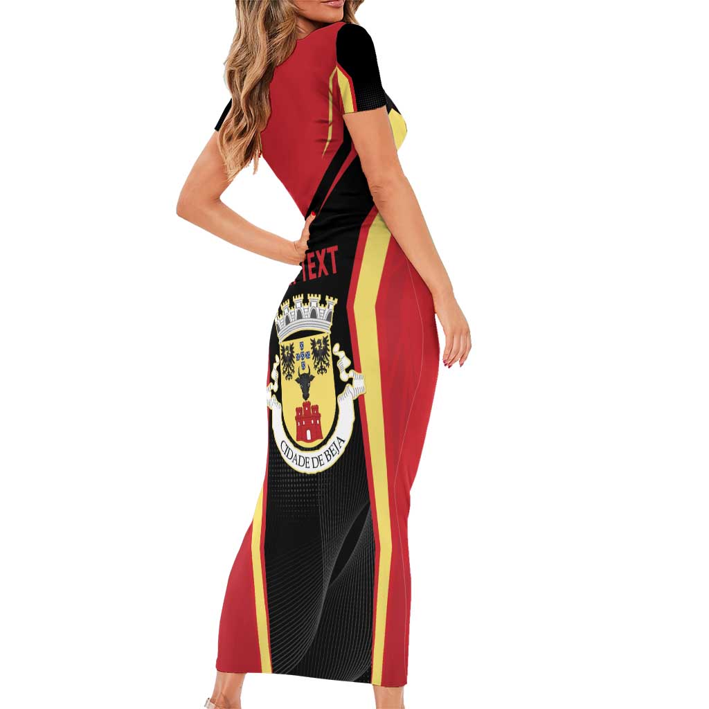 Personalized Beja Portugal Short Sleeve Bodycon Dress Sporty Style - Wonder Print Shop