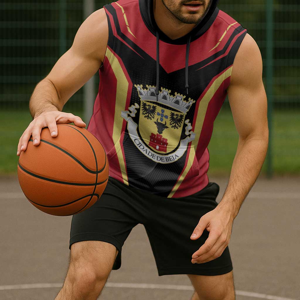 Personalized Beja Portugal Sleeveless Hoodie Sporty Style - Wonder Print Shop