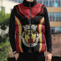 Personalized Beja Portugal Sleeveless Puffer Jacket Sporty Style - Wonder Print Shop