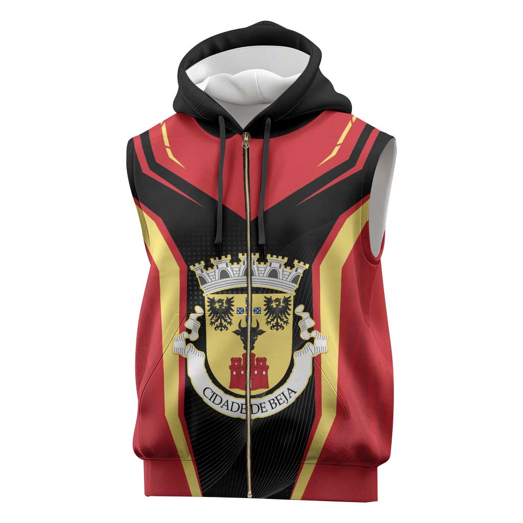 Personalized Beja Portugal Sleeveless Zip Hoodie Sporty Style - Wonder Print Shop