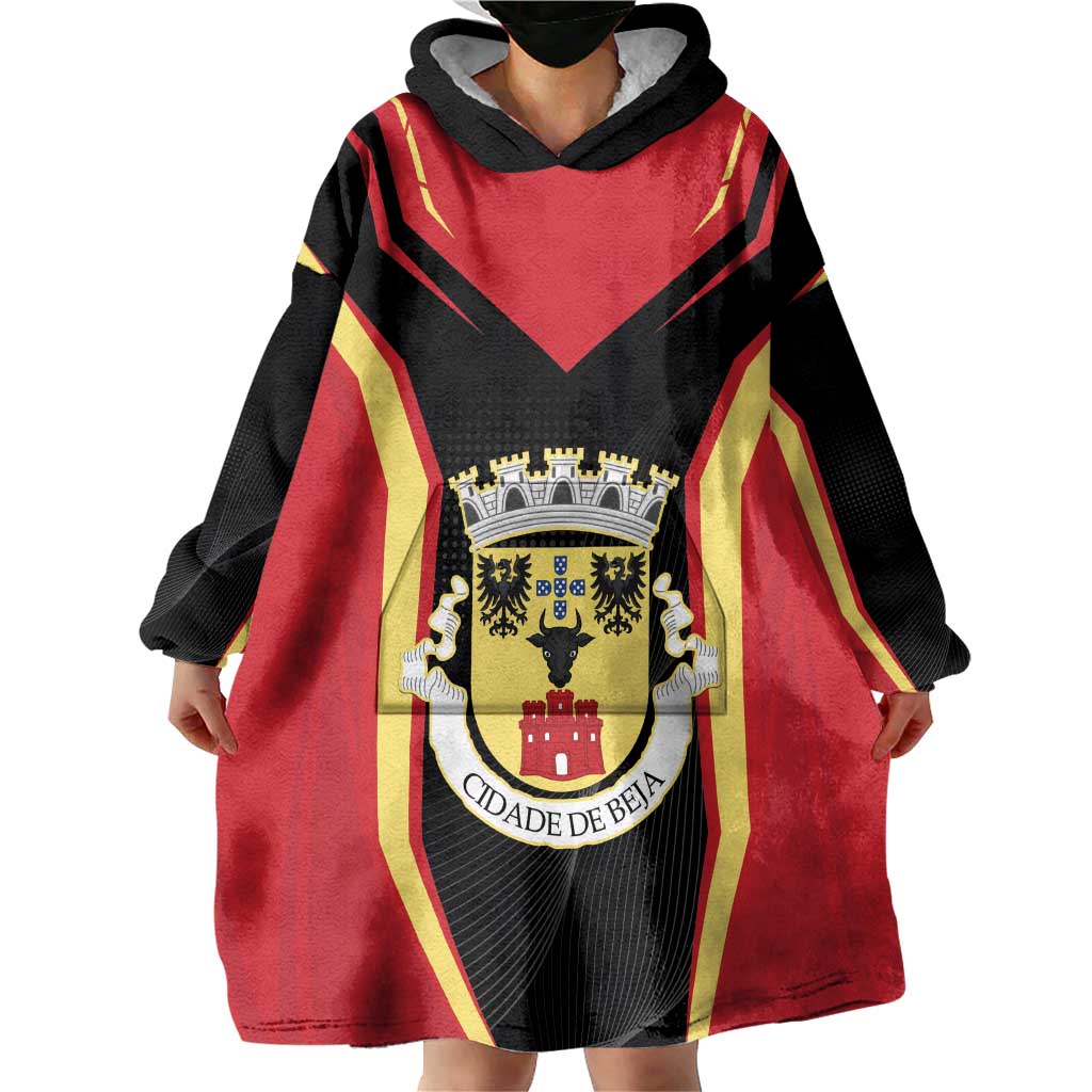 Personalized Beja Portugal Wearable Blanket Hoodie Sporty Style - Wonder Print Shop