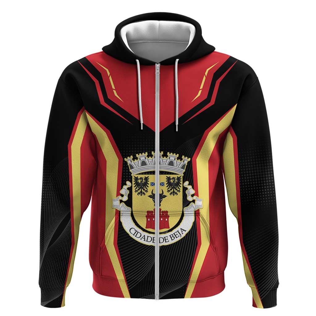 Personalized Beja Portugal Zip Hoodie Sporty Style - Wonder Print Shop