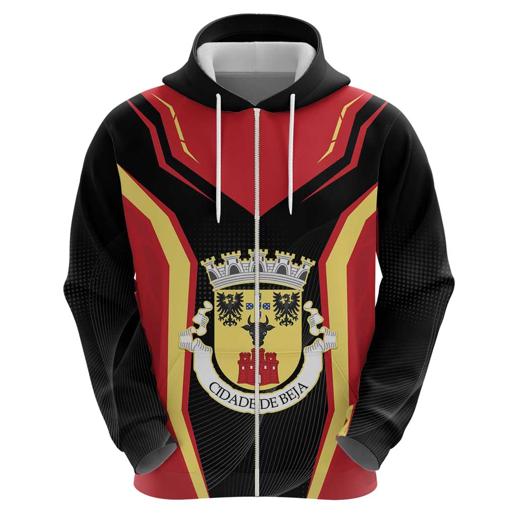 Personalized Beja Portugal Zip Hoodie Sporty Style - Wonder Print Shop