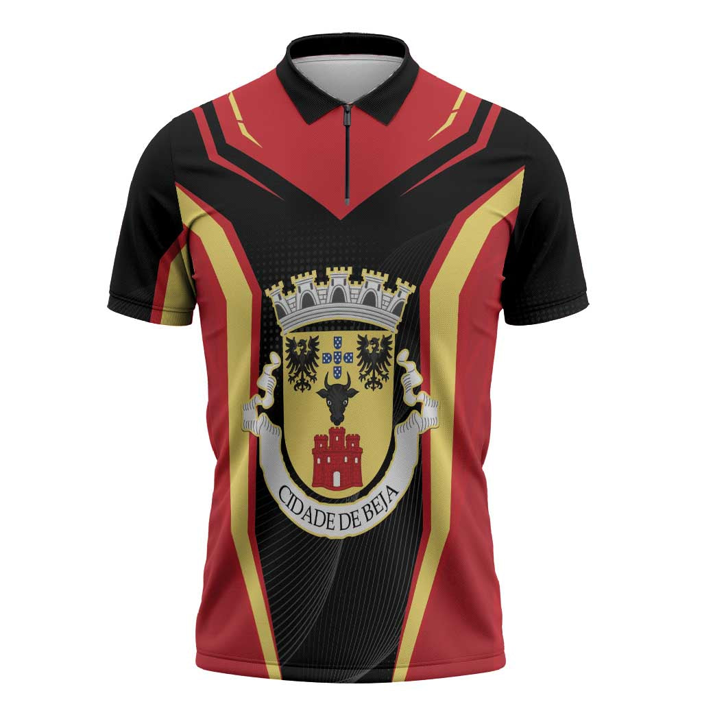 Personalized Beja Portugal Zipper Polo Shirt Sporty Style - Wonder Print Shop