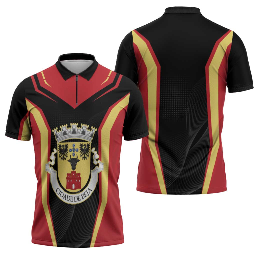 Personalized Beja Portugal Zipper Polo Shirt Sporty Style - Wonder Print Shop