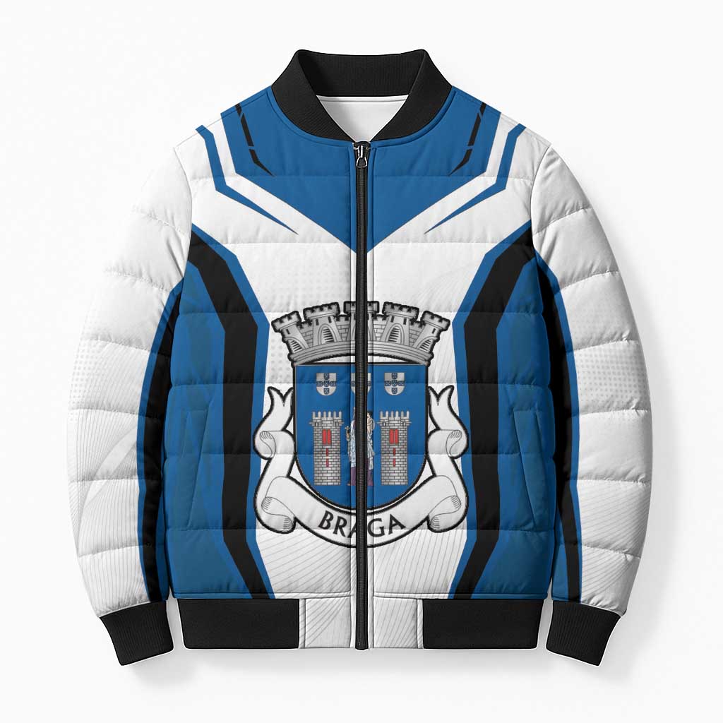 Personalized Braga Portugal Bomber Puffer Jacket Sporty Style - Wonder Print Shop