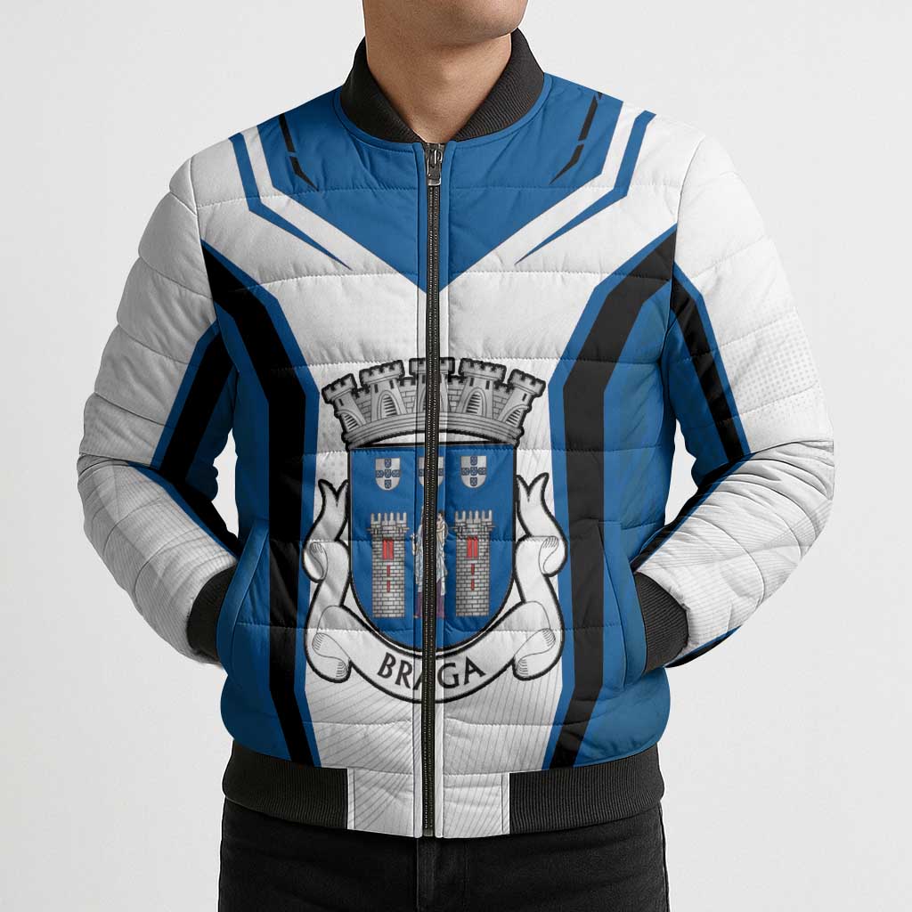 Personalized Braga Portugal Bomber Puffer Jacket Sporty Style - Wonder Print Shop