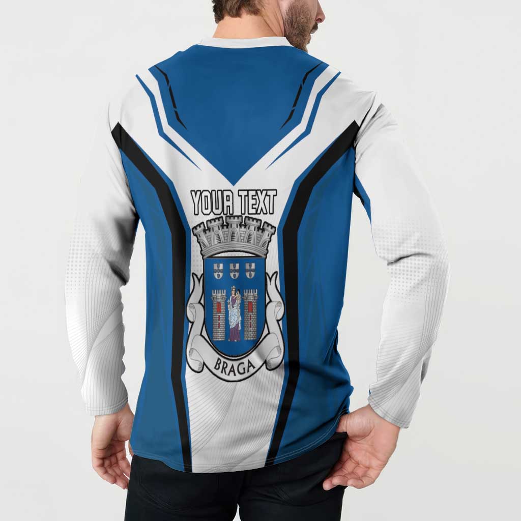 Personalized Braga Portugal Button Sweatshirt Sporty Style - Wonder Print Shop