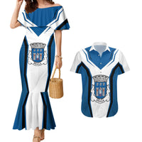 Personalized Braga Portugal Couples Matching Mermaid Dress and Hawaiian Shirt Sporty Style - Wonder Print Shop
