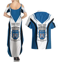 Personalized Braga Portugal Couples Matching Summer Maxi Dress and Hawaiian Shirt Sporty Style - Wonder Print Shop