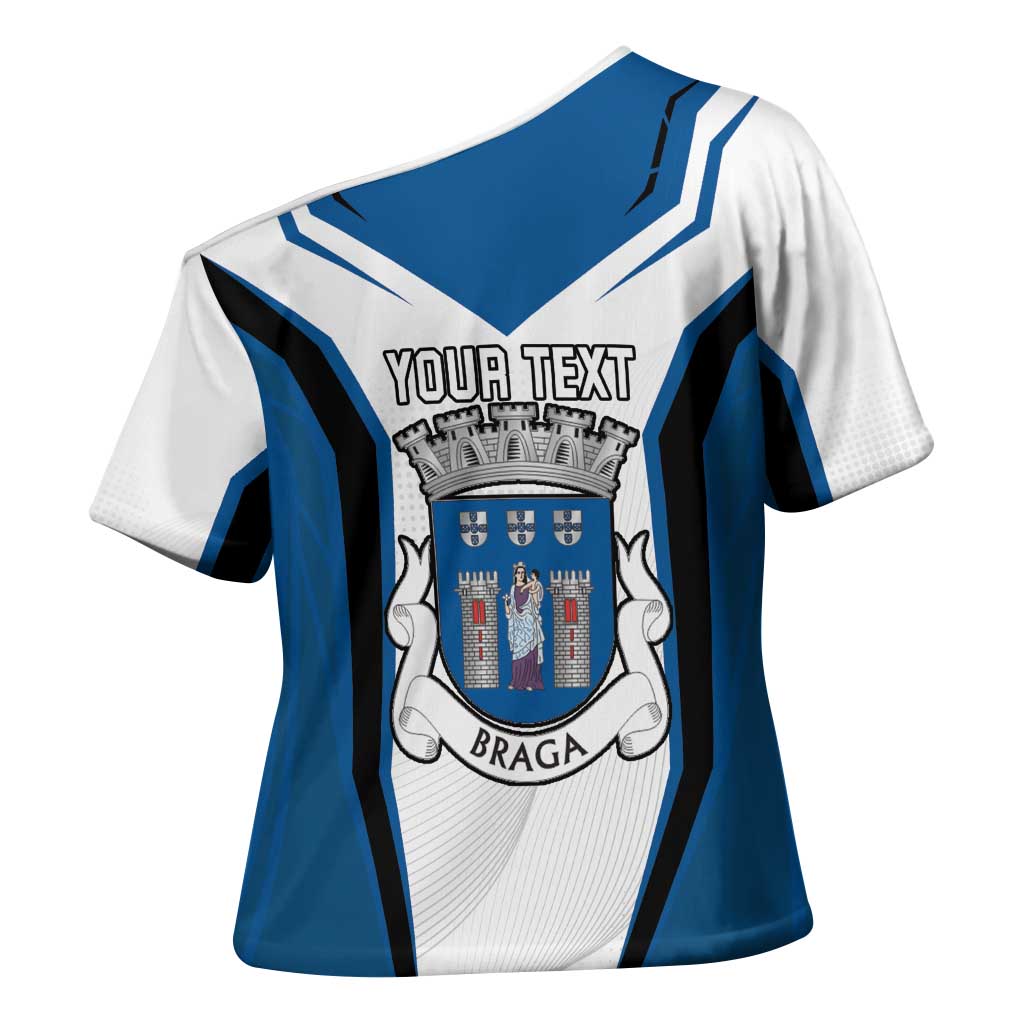 Personalized Braga Portugal Cross Shoulder Shirt Sporty Style - Wonder Print Shop