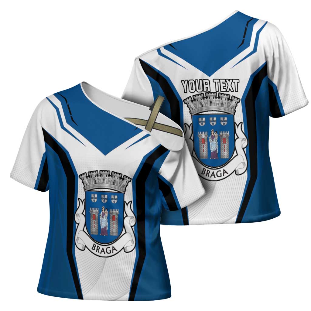 Personalized Braga Portugal Cross Shoulder Shirt Sporty Style - Wonder Print Shop