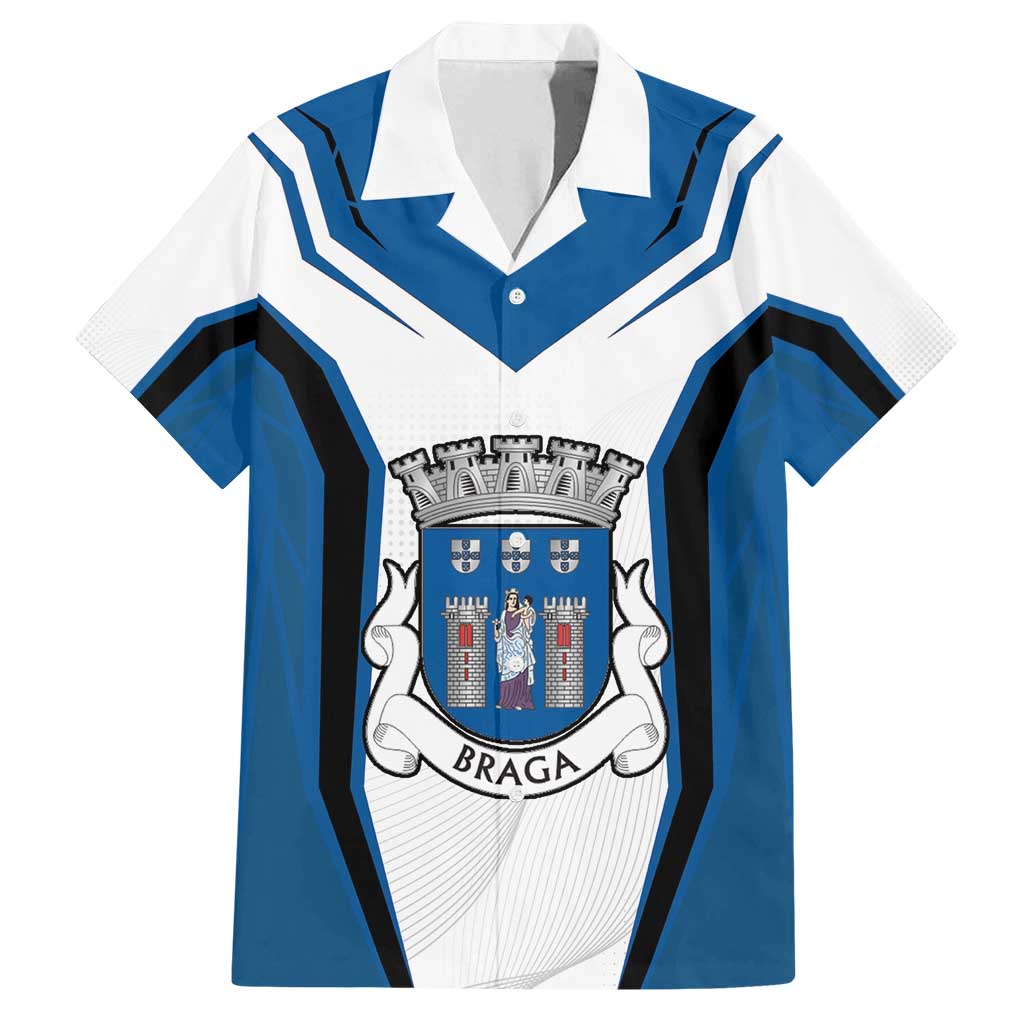 Personalized Braga Portugal Family Matching Off Shoulder Maxi Dress and Hawaiian Shirt Sporty Style - Wonder Print Shop