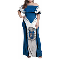 Personalized Braga Portugal Family Matching Off Shoulder Maxi Dress and Hawaiian Shirt Sporty Style - Wonder Print Shop