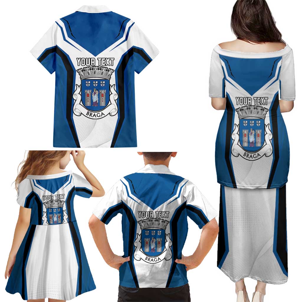 Personalized Braga Portugal Family Matching Puletasi and Hawaiian Shirt Sporty Style - Wonder Print Shop