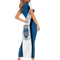 Personalized Braga Portugal Family Matching Short Sleeve Bodycon Dress and Hawaiian Shirt Sporty Style - Wonder Print Shop