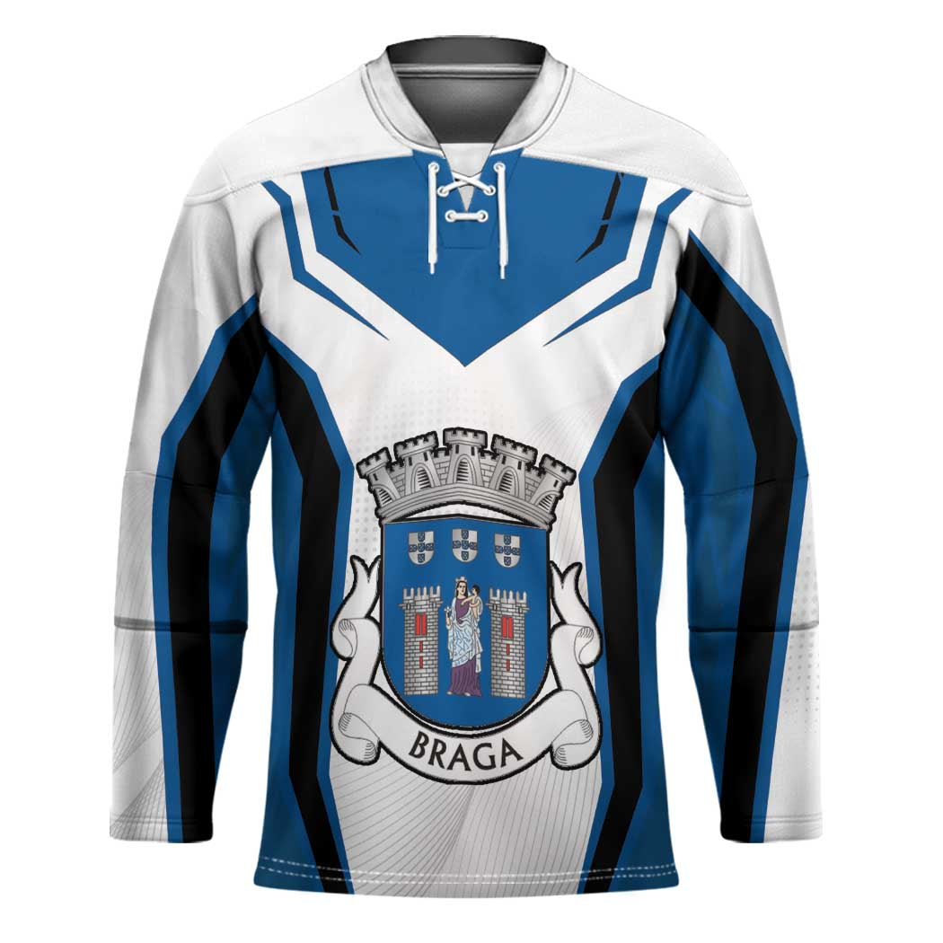 Personalized Braga Portugal Hockey Jersey Sporty Style - Wonder Print Shop