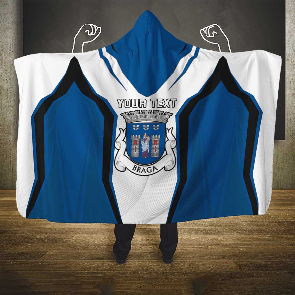 Personalized Braga Portugal Hooded Blanket Sporty Style - Wonder Print Shop