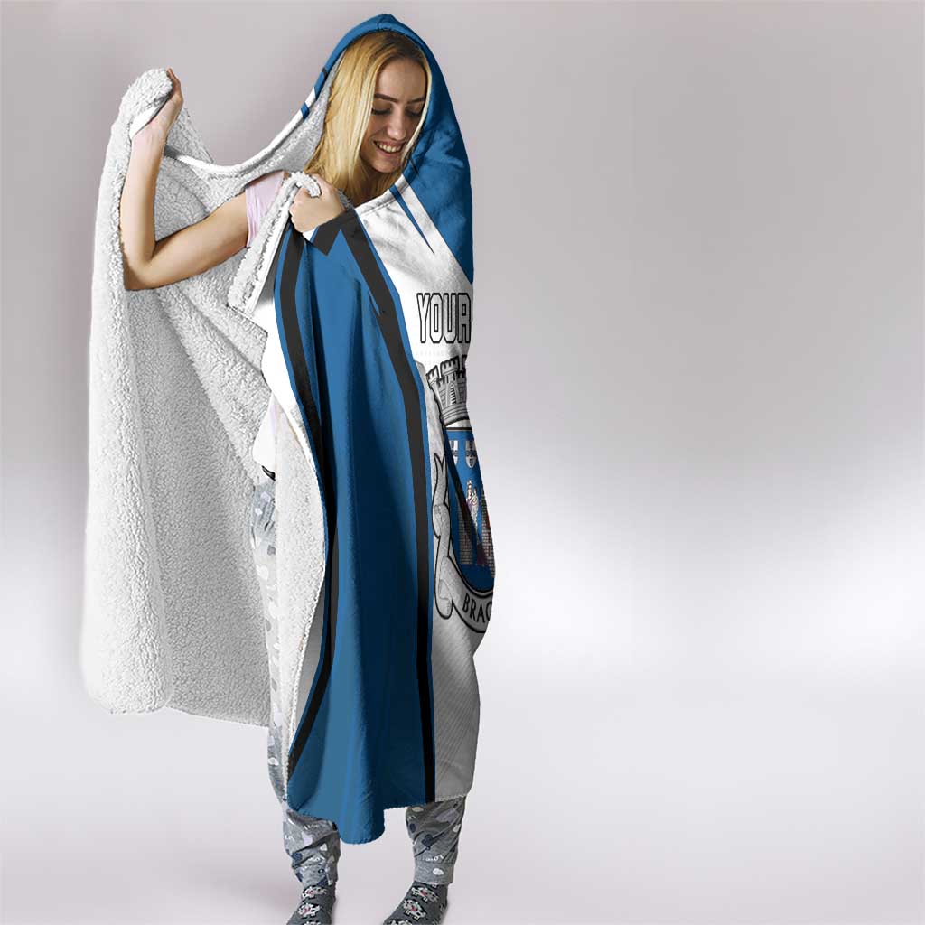 Personalized Braga Portugal Hooded Blanket Sporty Style - Wonder Print Shop