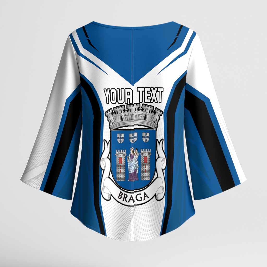 Personalized Braga Portugal Kimono Sleeve Blouse Sporty Style - Wonder Print Shop
