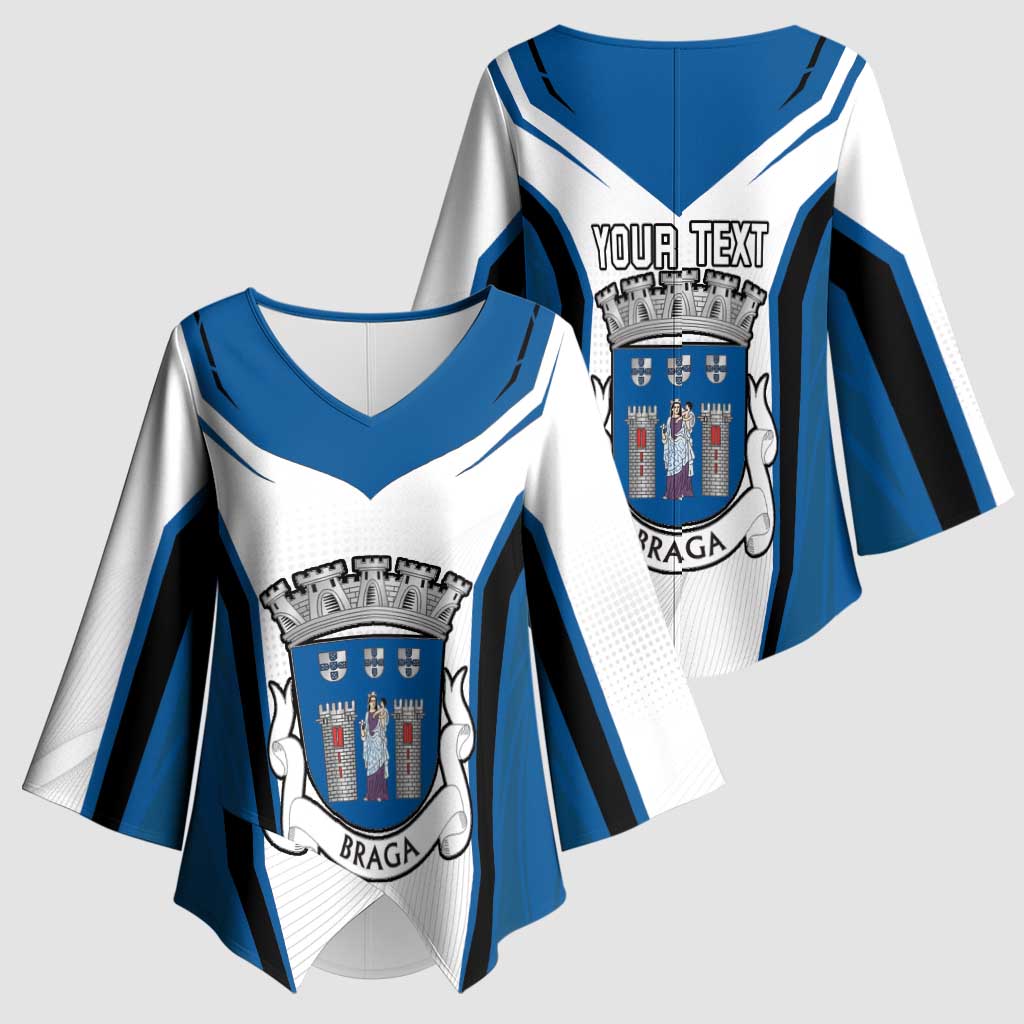 Personalized Braga Portugal Kimono Sleeve Blouse Sporty Style - Wonder Print Shop
