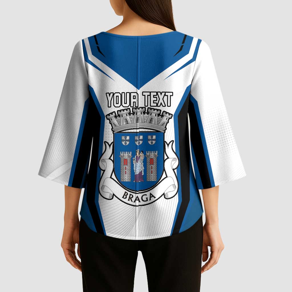 Personalized Braga Portugal Kimono Sleeve Blouse Sporty Style - Wonder Print Shop