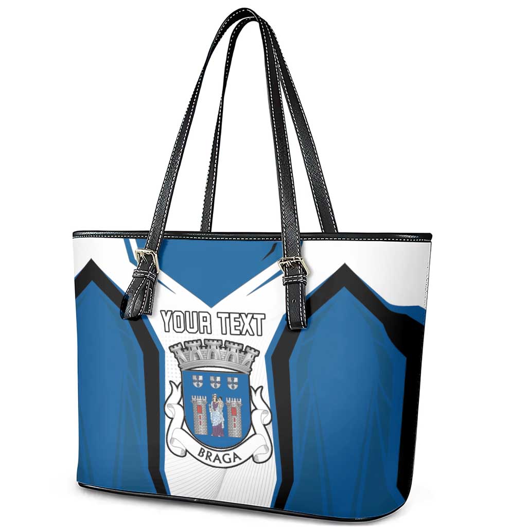 Personalized Braga Portugal Leather Tote Bag Sporty Style - Wonder Print Shop