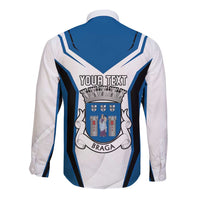 Personalized Braga Portugal Long Sleeve Button Shirt Sporty Style - Wonder Print Shop