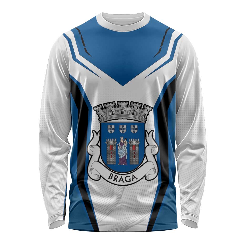 Personalized Braga Portugal Long Sleeve Shirt Sporty Style - Wonder Print Shop