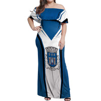 Personalized Braga Portugal Off Shoulder Maxi Dress Sporty Style - Wonder Print Shop