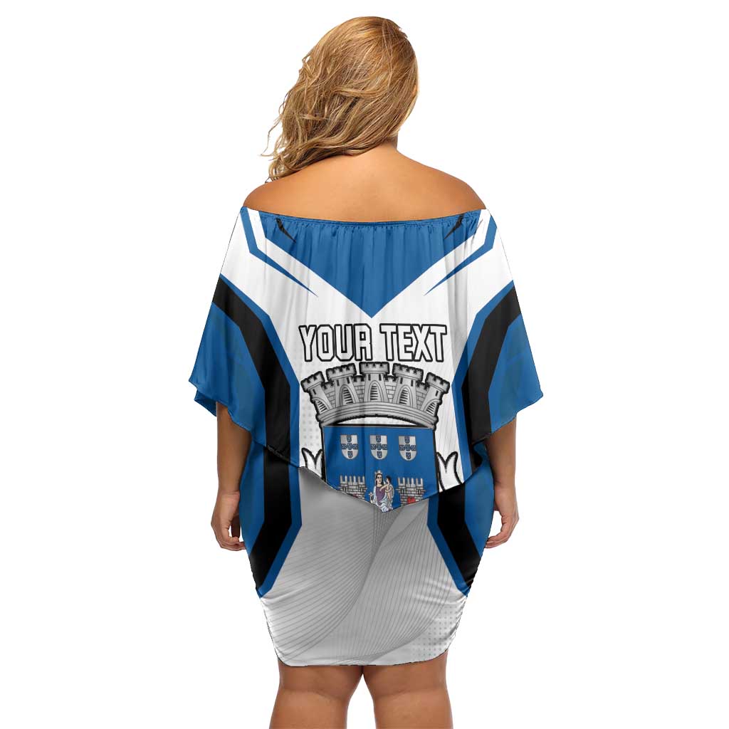 Personalized Braga Portugal Off Shoulder Short Dress Sporty Style - Wonder Print Shop