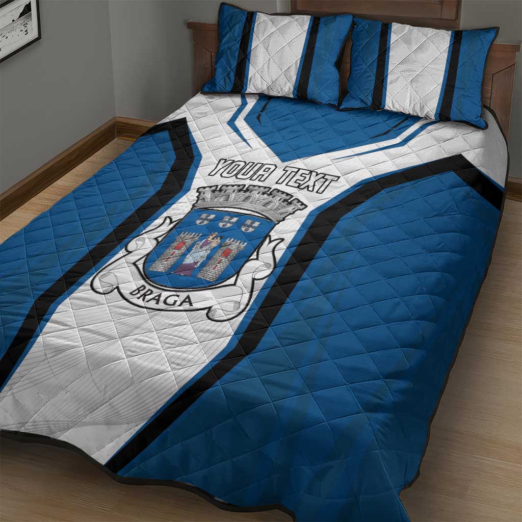 Personalized Braga Portugal Quilt Bed Set Sporty Style - Wonder Print Shop