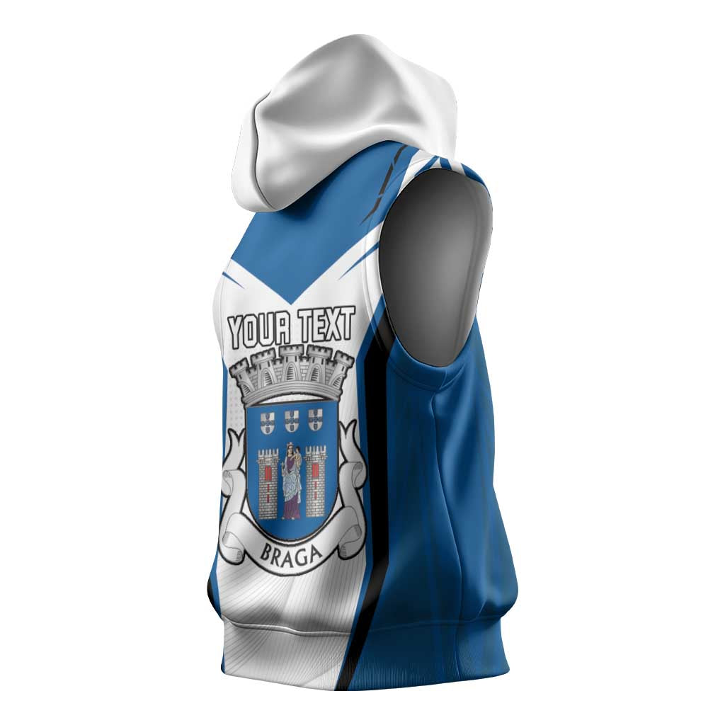 Personalized Braga Portugal Sleeveless Hoodie Sporty Style - Wonder Print Shop