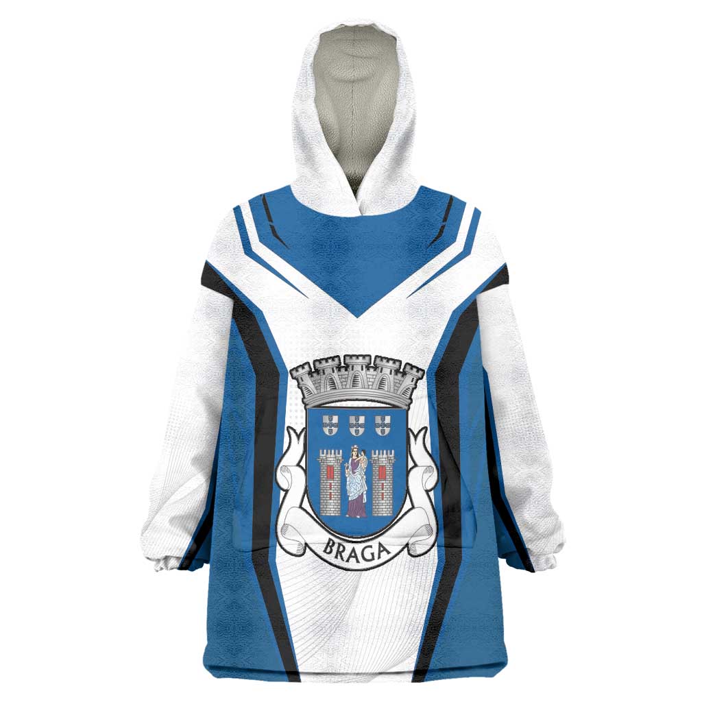 Personalized Braga Portugal Wearable Blanket Hoodie Sporty Style - Wonder Print Shop